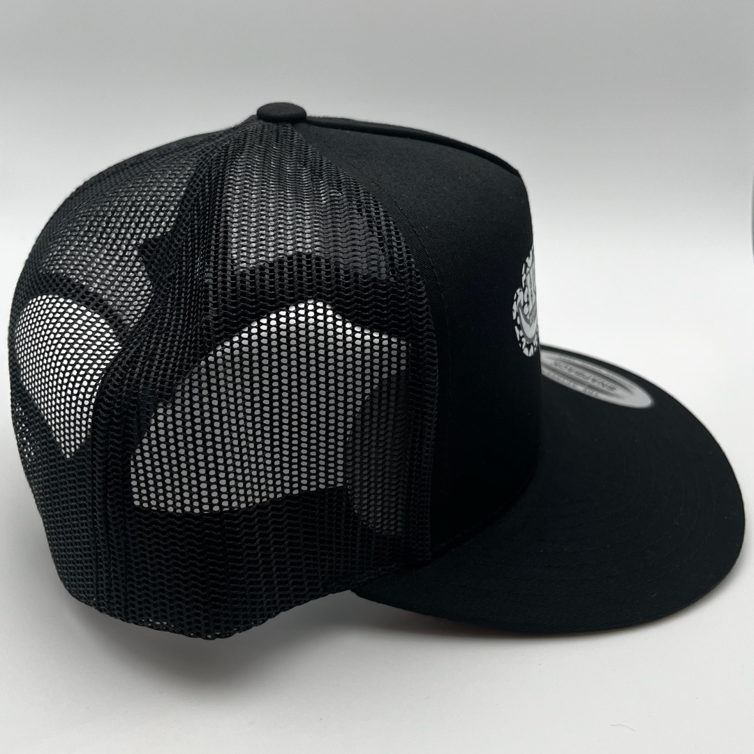 Hell on Hooves Bull Skull Hat | Unisex All-Black Snapback