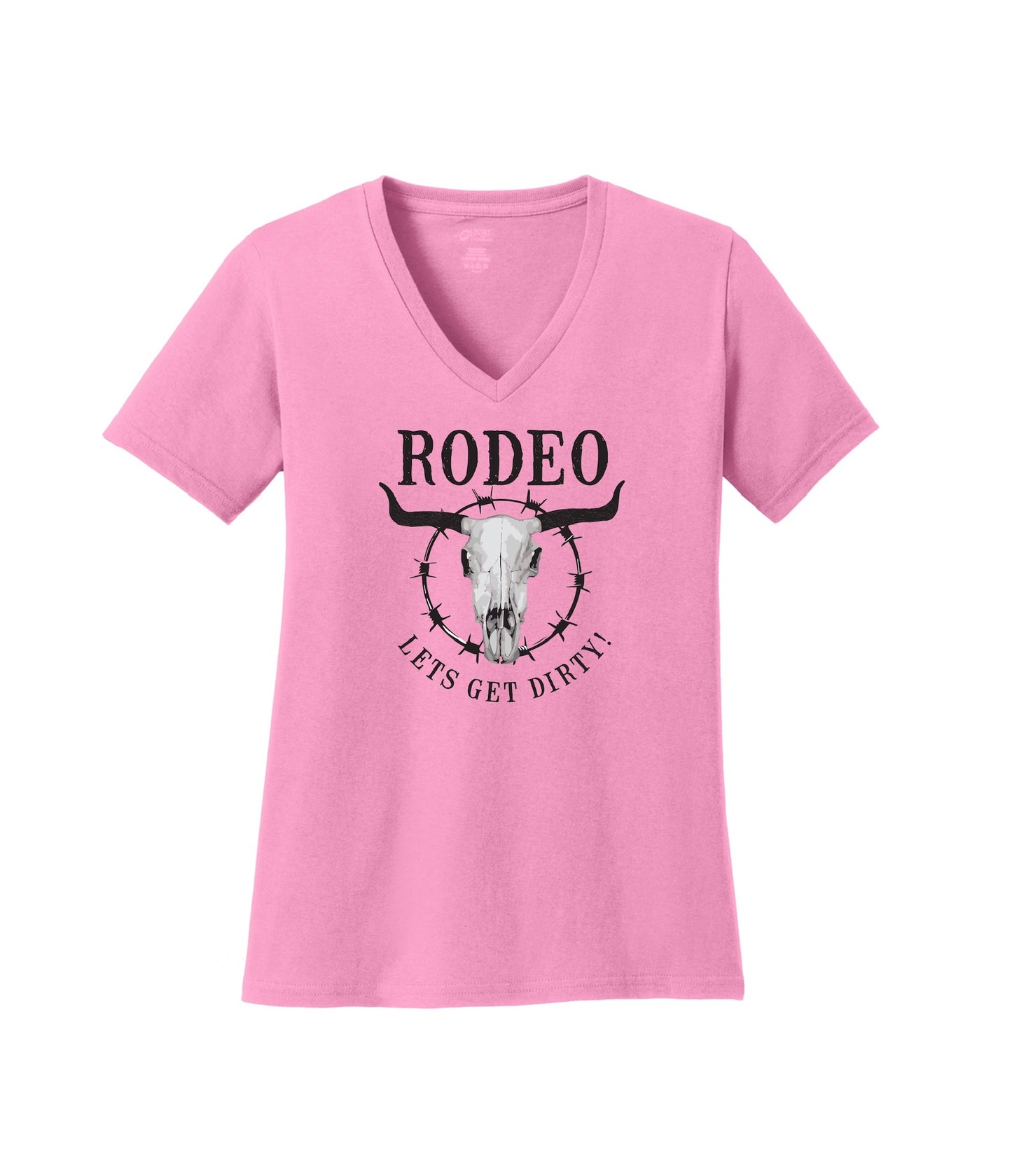 Let’s Get Dirty Ladies V Neck Tee