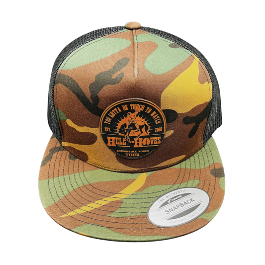 Hell on Hooves Camo Hat | Unisex Camo Snapback