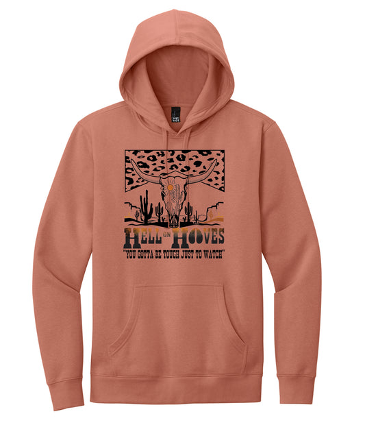 Hell on Hooves  (Desert rose) Unisex cheetah print Hoodie