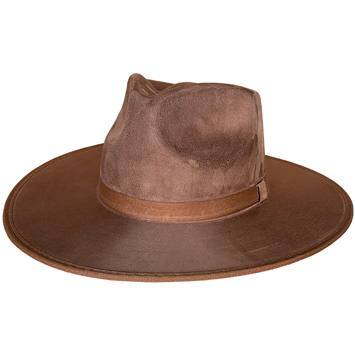 Suede Flat Brim