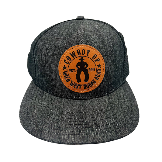 Cowboy Up Flat Brim Snapback | Unisex Western Hat
